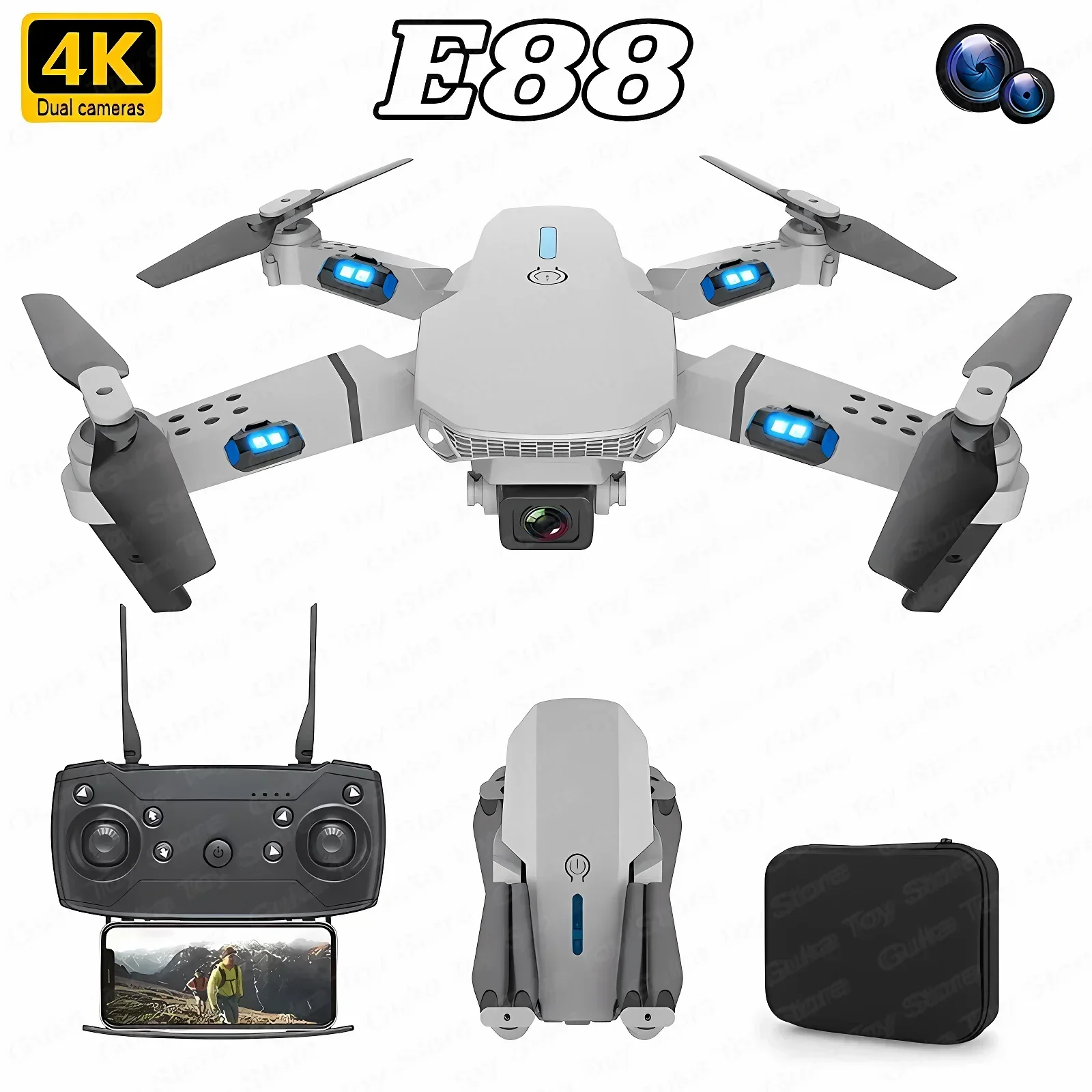 Rc Helicopter Case - E88 pro wifi fpv drone grande