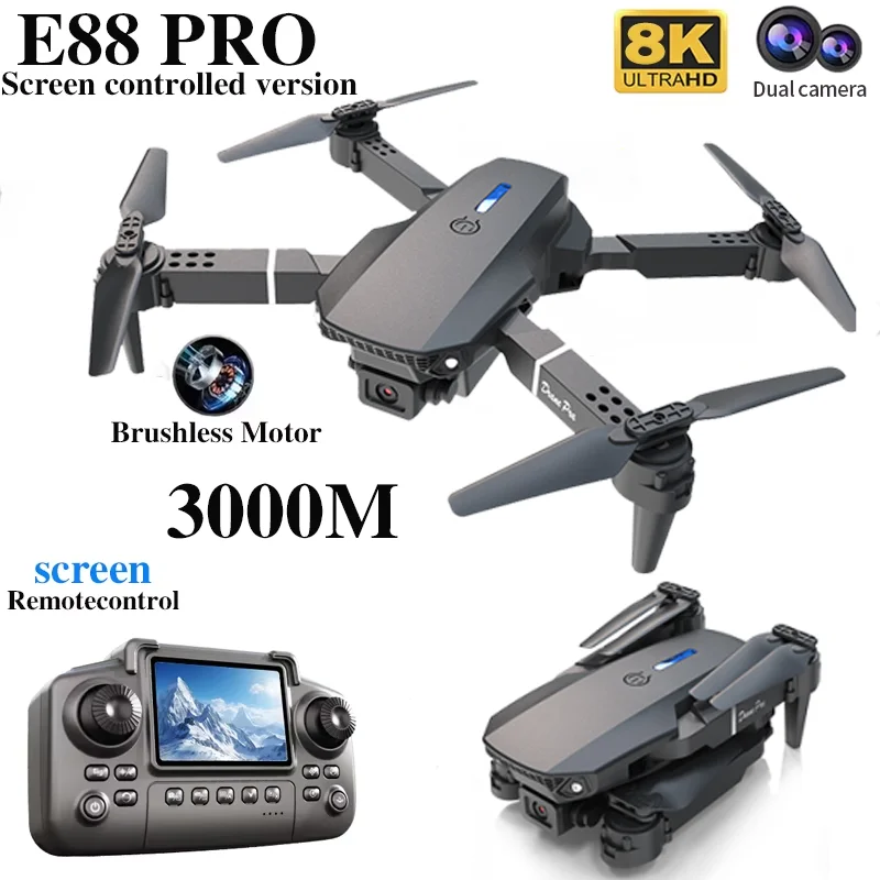 Drone Profissional E88 PRO com - Rc Helicopter Case avaliação e preço