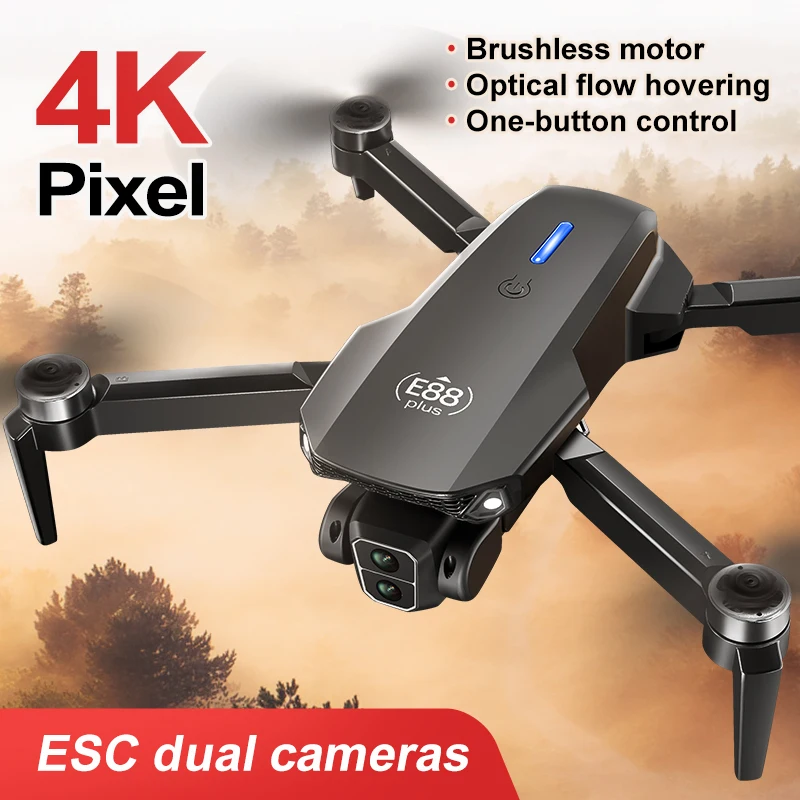 Novo drone quadricóptero E88 P - Rc Helicopter Case avaliação e preço