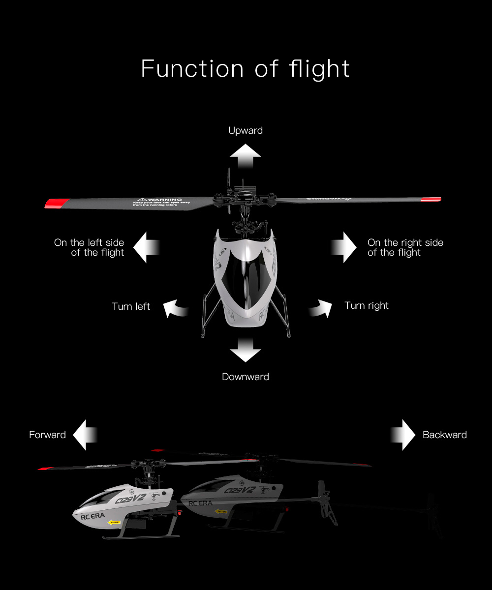 Helicóptero RC ERA C129V2 com  - Rc Helicopter Gyro avaliação e preço