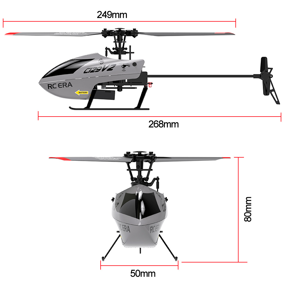 Helicóptero RC ERA C129V2 com  - Rc Helicopter Gyro avaliação e preço